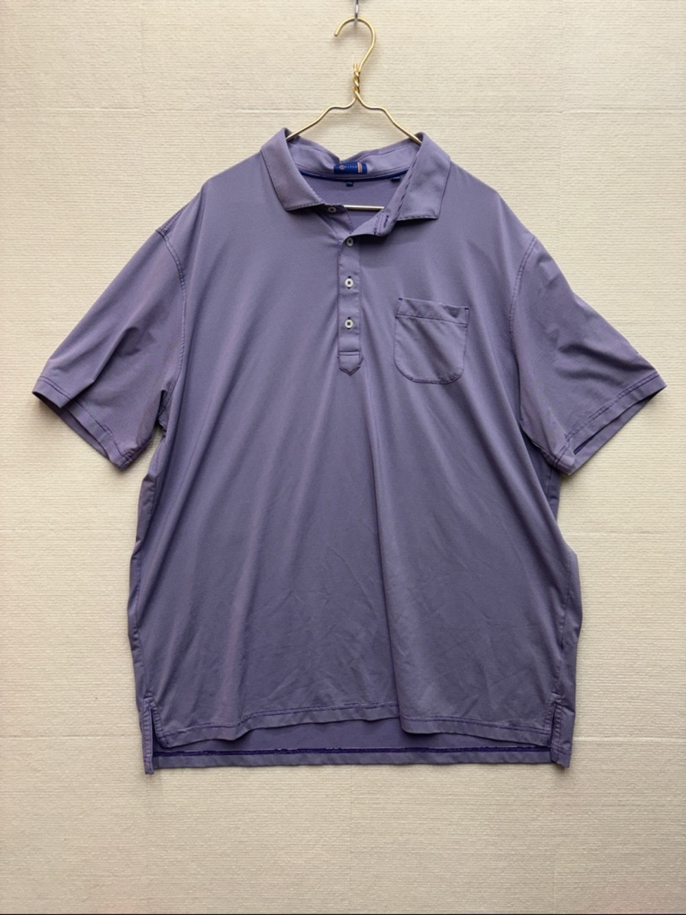 Stitch golf | Men's Lavender Short-Sleeve Polo Shirt striped 2XL